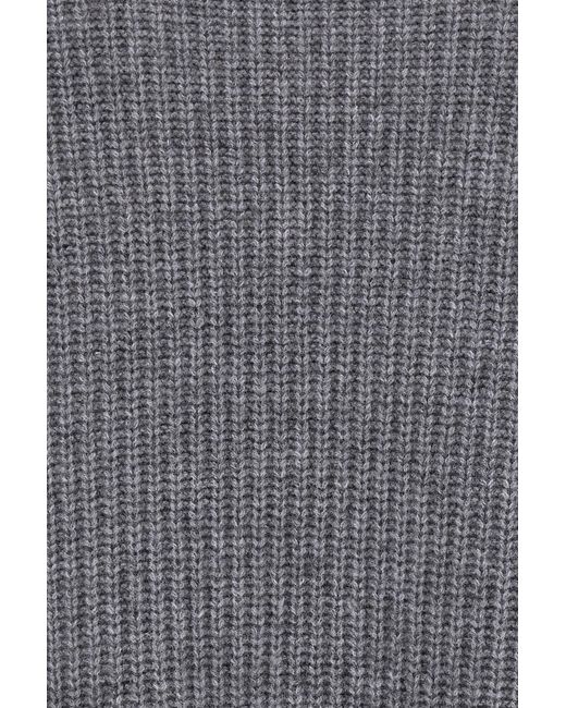P.A.R.O.S.H. Gray Ribbed-Knit Cashmere Jumper