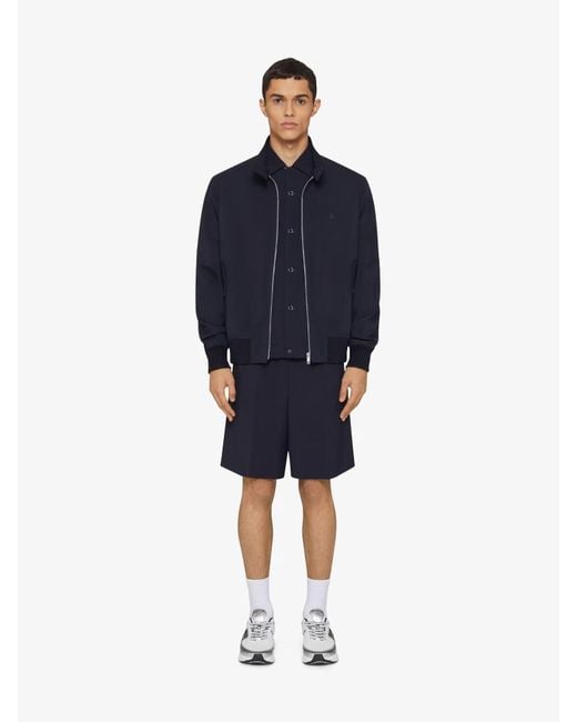 Givenchy Blue Tailoerd Bermuda Shorts for men