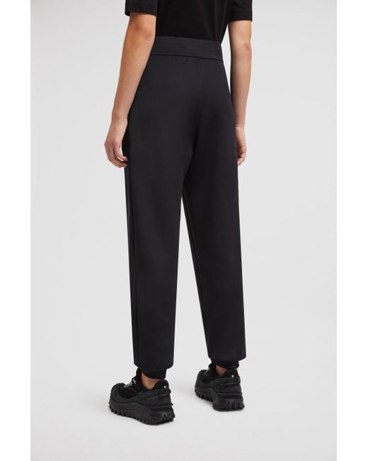 Moncler Black Logo Patch Drawstring Track Pants
