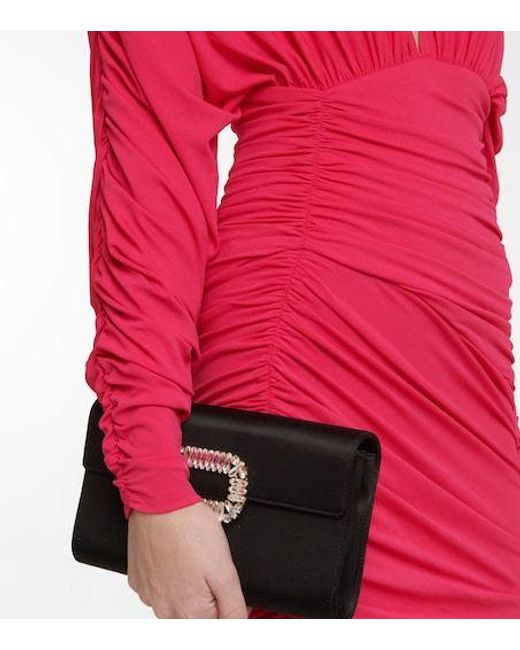 Alexandre Vauthier Pink Ruched Minidress