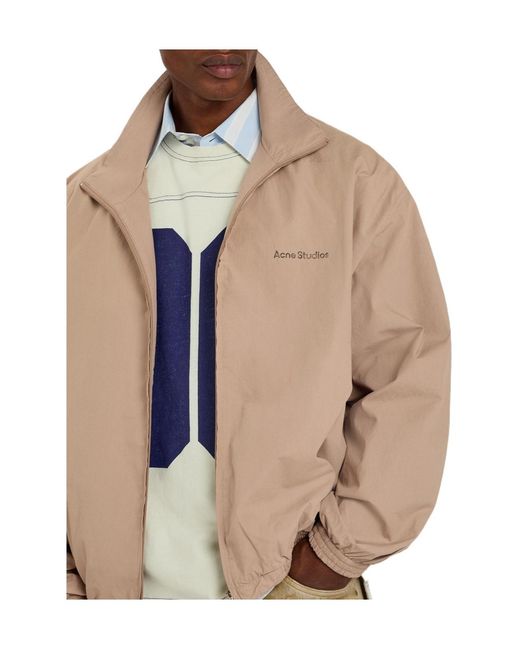 Acne Natural Cotton Zip-Up Jacket for men
