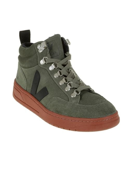 Veja Green Roraima Suede High-Top Sneakers