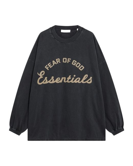 Fear Of God Black Long-Sleeved T-Shirt for men