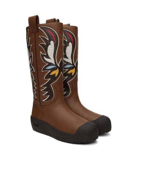 Bally Brown Curling Boots for men