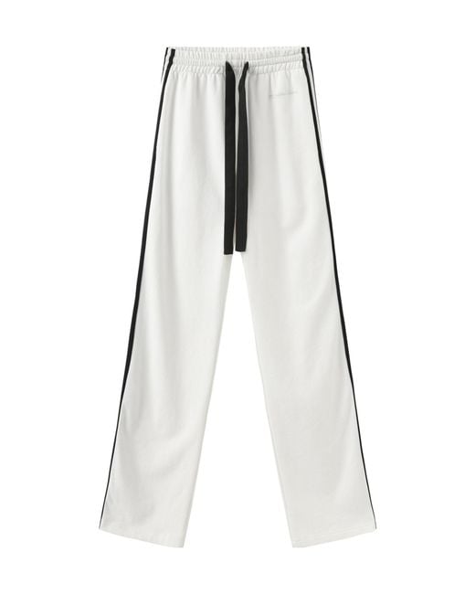 Marissa Chiara White Webbing Sweatpants