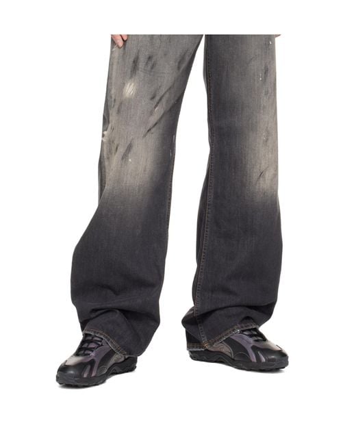 PUMA Black Lace-Up Sneakers for men