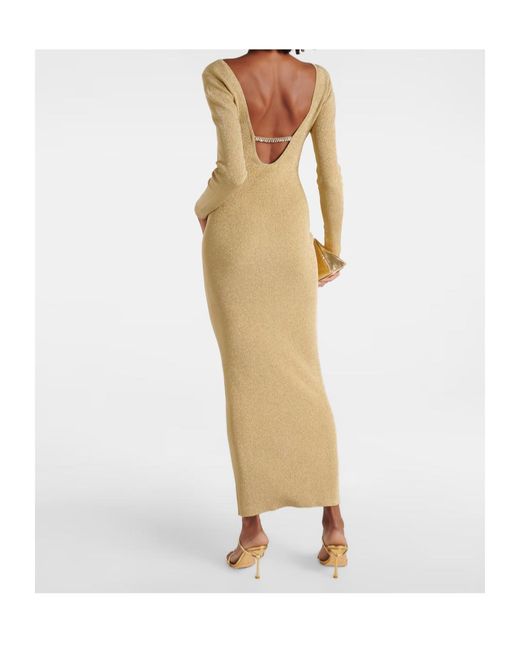 Nina Ricci Green Lame Maxi Dress