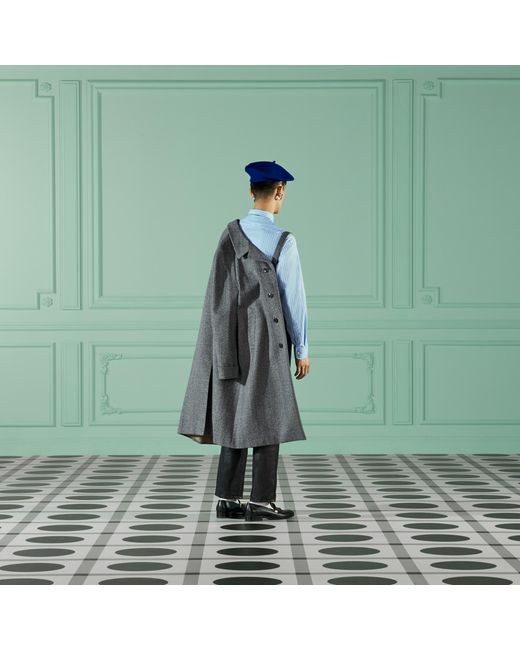 Gucci Gray Single-Breasted Coats for men