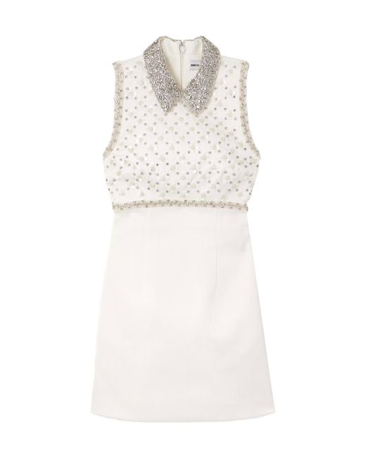 Rebecca Vallance White Delaney Embellished Minidress