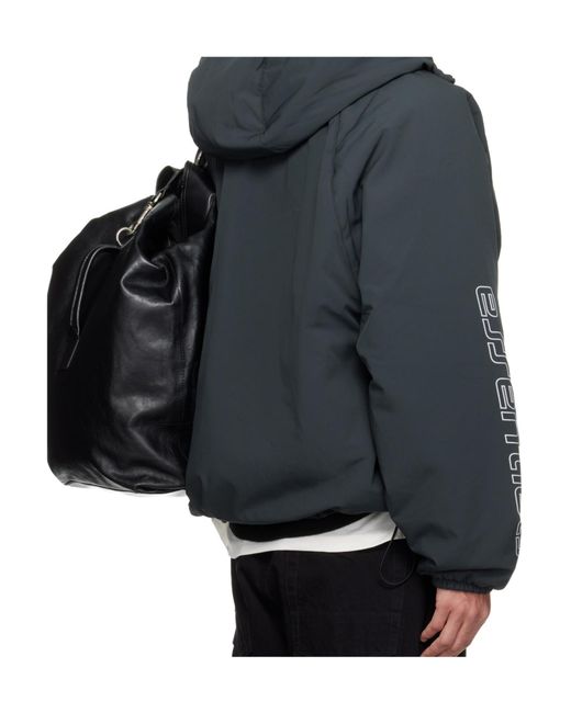 Fear Of God Gray Hooded Half-Zip Jacket for men