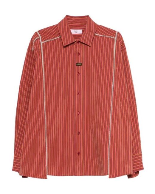 Martine Rose Red Striped Shirt for men