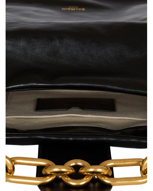 Balmain Black Sync Hobo Bag