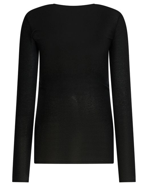 Soeur Black Buttoned Long Sleeve Knitted Top