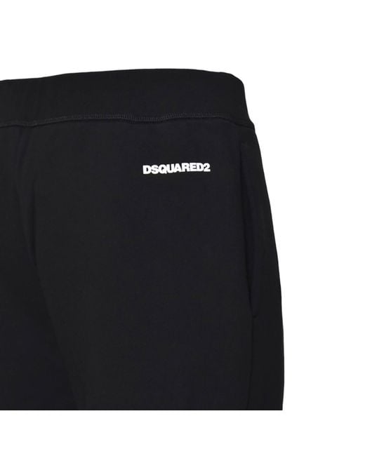 DSquared² Black Straight-Leg Trousers With Minimalist Design for men