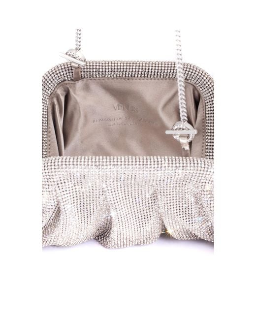 Benedetta Bruzziches Metallic Venus La Petite Crystal Clutch Bag