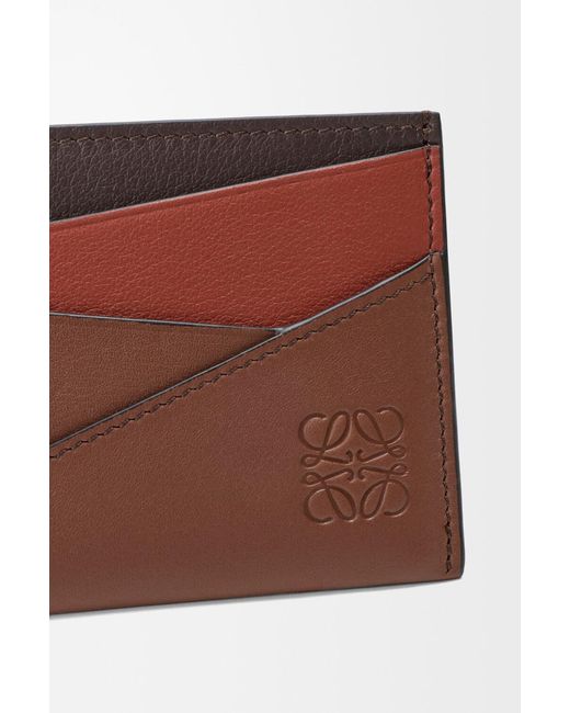 Loewe Red Puzzle Plain Cardholder for men
