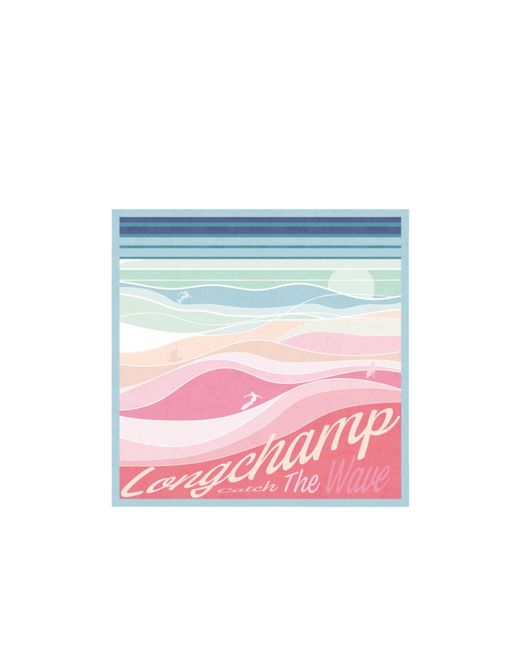 Longchamp Blue Printed Scarf