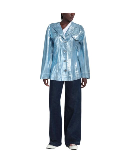 Ganni Blue Stylish Medium Denim Jacket