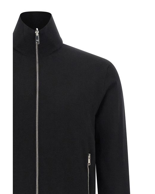 Prada Black Mock Collar Cardigan for men