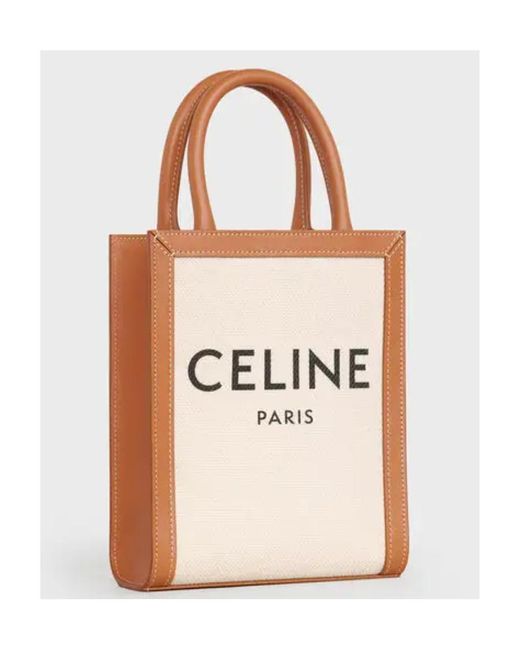 Céline Natural Mini Vertical Cabas