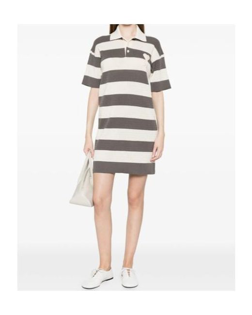 AMI Gray Short Sleeve Dress
