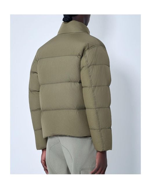 Stone Island Gray Stand Collar Down Jacket for men