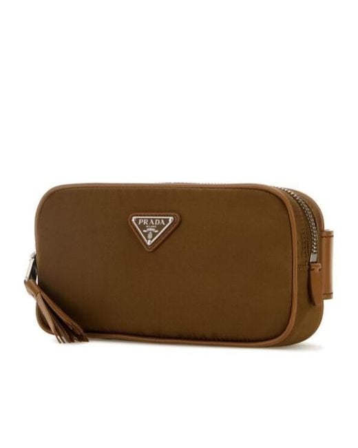 Prada Brown Re-Nylon Zipped Belt Bag