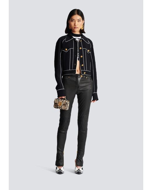 Balmain Black Western Crepe Jacket