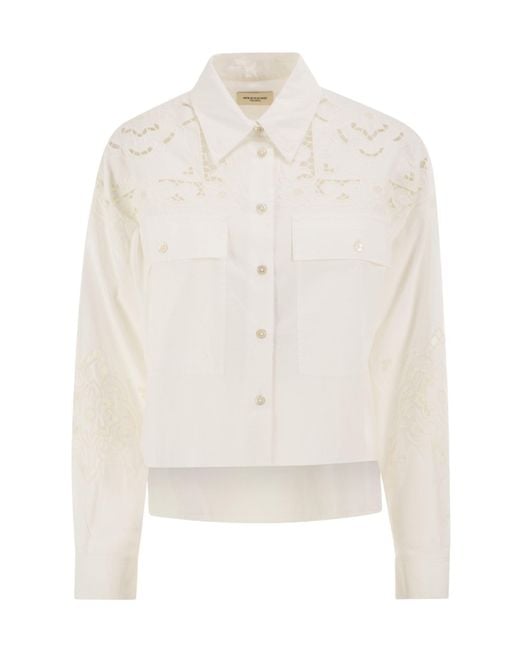 Weekend by Maxmara White Collared Long-Sleeved Shirt