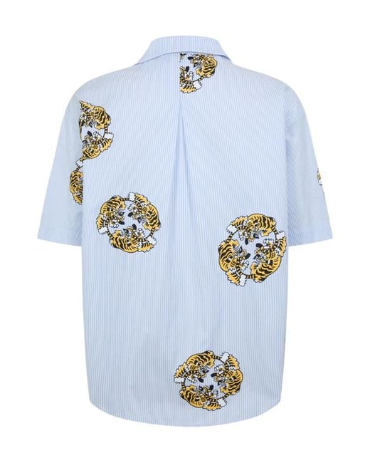 KENZO Blue Verdy Hawaiian Shirt for men