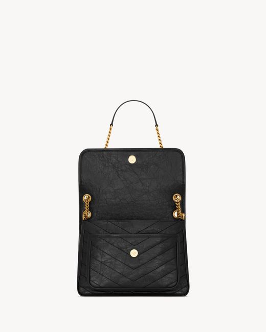 Saint Laurent Black Niki Quilted Shoulder Bag