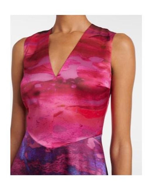 Roksanda Purple Printed Midi Dress