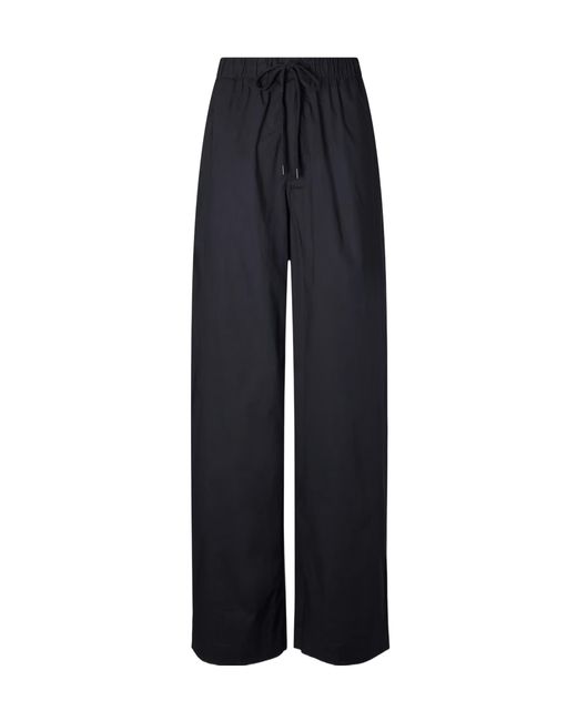 Skims Blue Cotton-Blend Straight-Leg Pants
