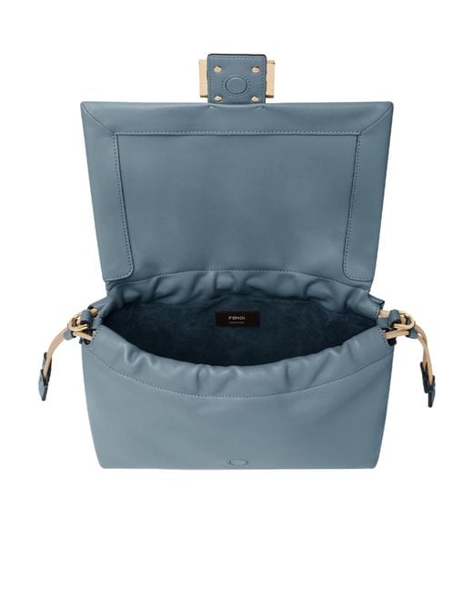Fendi Blue Mamma Baguette Medium Shoulder Bag