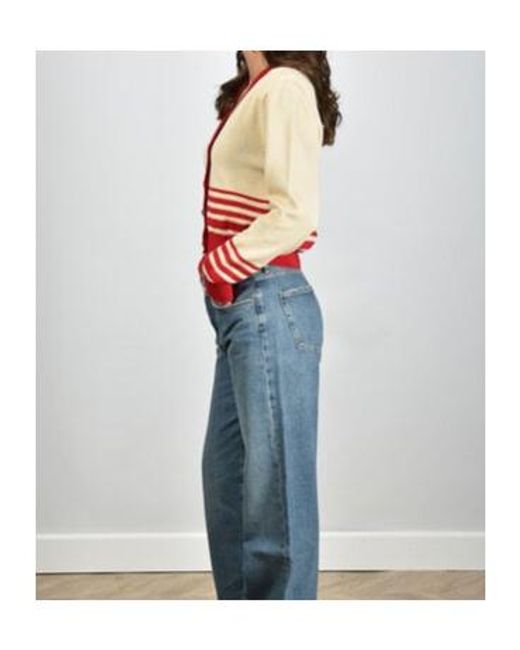 Golden Goose Deluxe Brand Red Journey Striped Cardigan