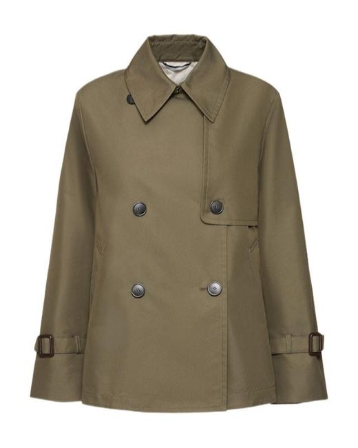 Weekend by Maxmara Green Lapel Long-Sleeved Coat