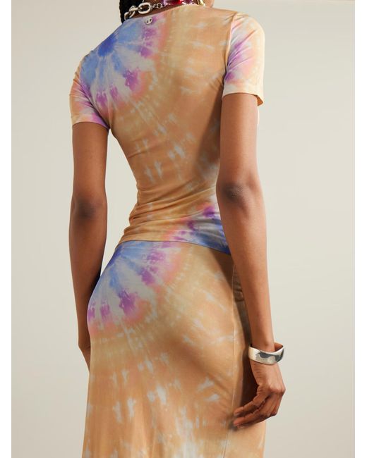 Rabanne Multicolor Tie-Dye Stretch Knit T-Shirt