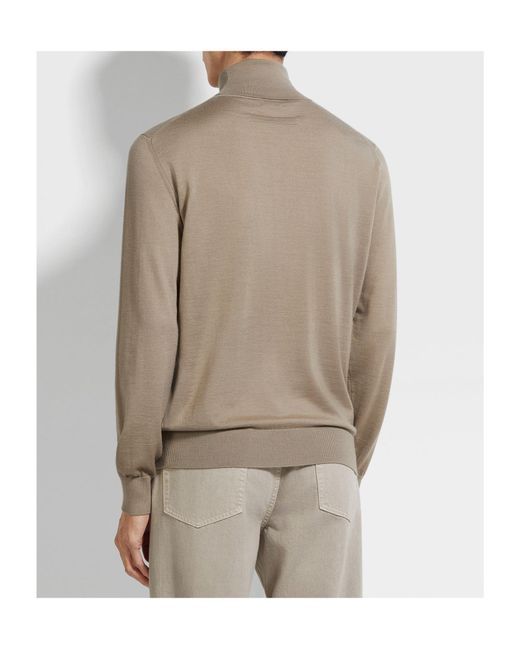 Zegna Brown Turtleneck Sweater for men