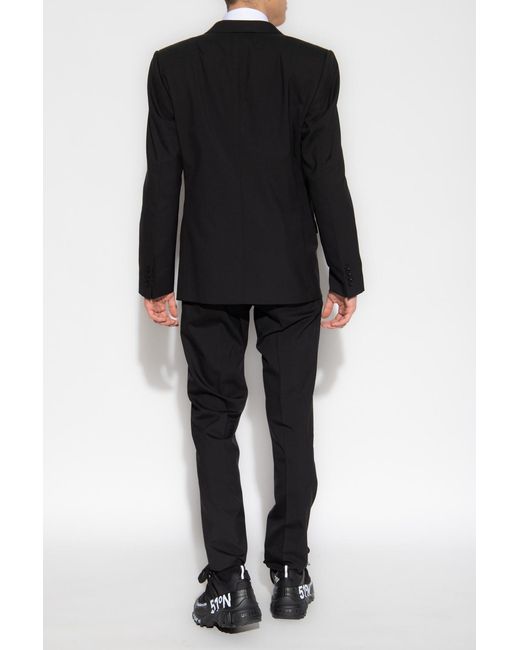 Dolce & Gabbana Black Single-Breasted Straight-Leg Tailored Suit for men