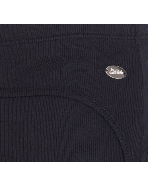Jean Paul Gaultier Blue Ribbed-Garter Shorts
