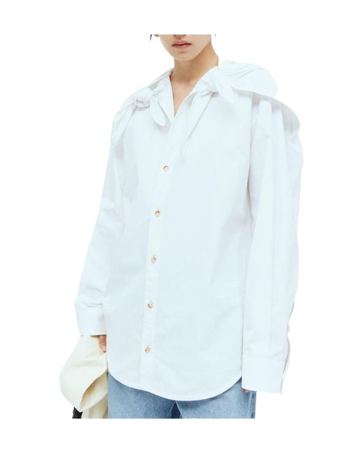 Bottega Veneta Blue Knot Detailed Compact Shirt