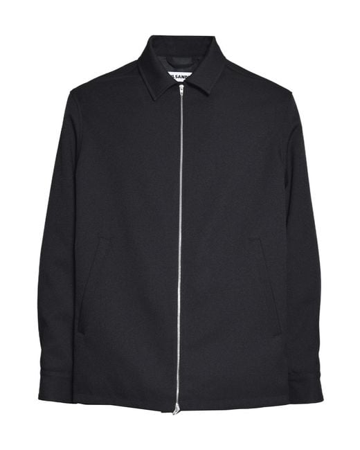 Jil Sander Black Zip-Up Long-Sleeved Jacket for men