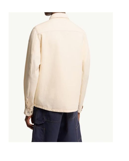 Moncler Natural Watagua Snap-Button Denim Jacket for men