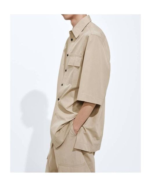 Bottega Veneta Natural Cotton Toile Shirt for men