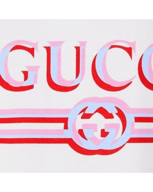 Gucci White Logo Printed T-Shirt