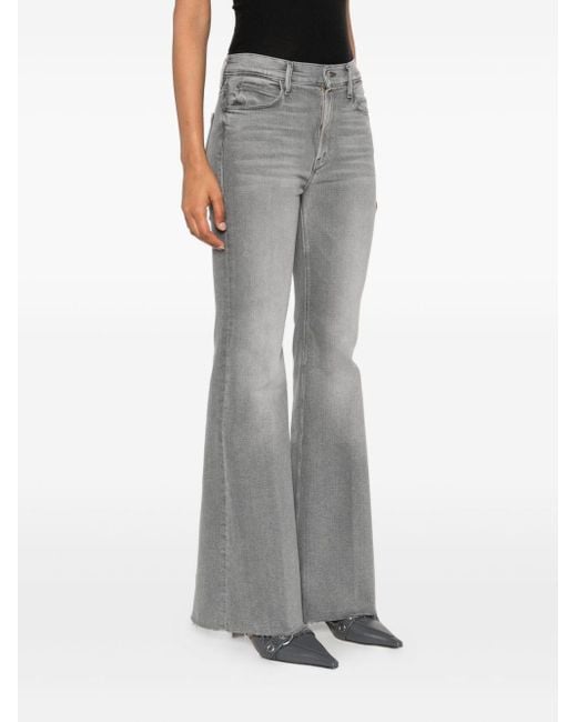 Mother Gray Waistband Denim Trousers