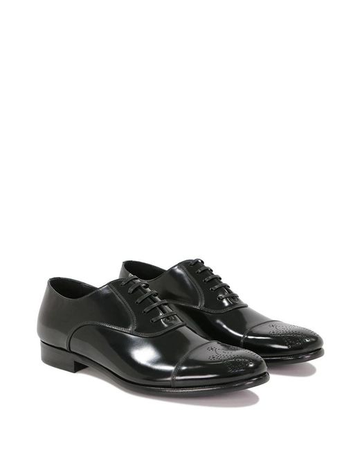 Dolce & Gabbana Black Lacing Business Casual Shoes for men