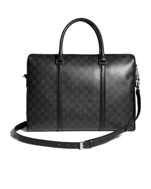 Gucci Black Essence Classic Medium Briefcase for men