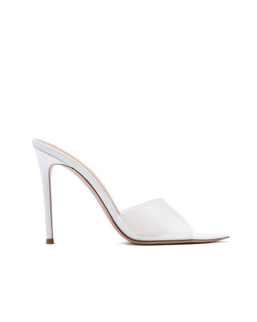 Gianvito Rossi White Transparent High-Heeled Sandals