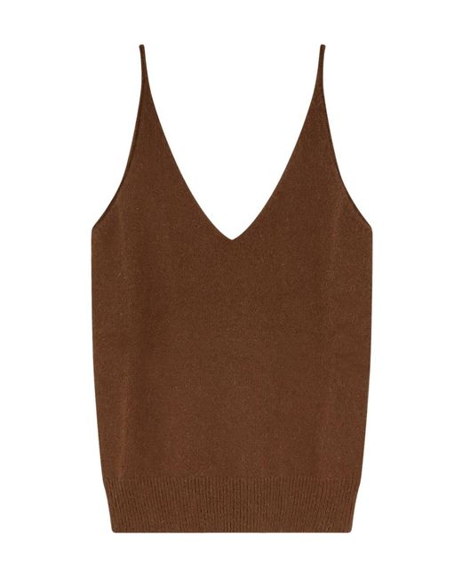 Mes Demoiselles Brown V-Neck Camisole